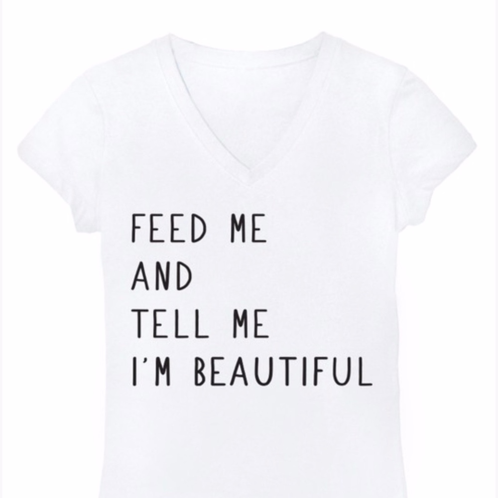 Women's cotton V-neck tee